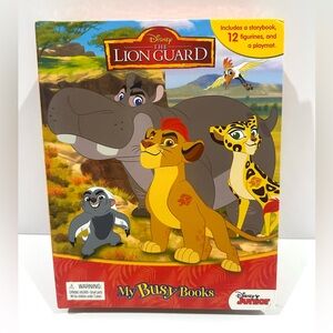 Disney Lion Guard My Busy Books - Storybook, 10 figurines, Book & Playmat- Read